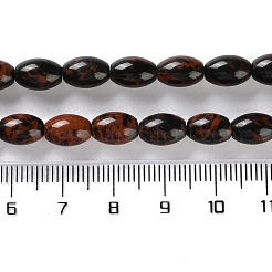 Натурального красного дерева обсидиана бисер нитей G-I369-B06-01