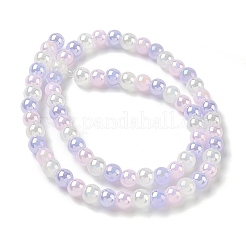 Нити стеклянных бусин с гальваническим покрытием и градиентным цветом LAMP-M023-03-01