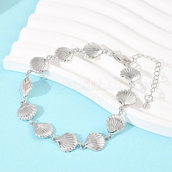 Bracelets en laiton à maillons en forme d'étoile de mer&nbsp;BJEW-K248-07C-P