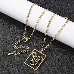 Ожерелье из нержавеющей стали 304 NJEW-D330-01G-10