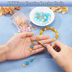 3 Sets 3 Stile DIY Bunte Malerei Perlen & Legierung Anhänger & Link & Perlenkappen Schmuck Zubehörse Kits&nbsp;DIY-TA0011-60