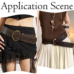 Ceintures ventrales en cuir PU avec rivets métalliques&nbsp;AJEW-WH20013-204B