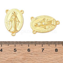 Heilige ovale geschnitzte Jungfrau Maria im tibetischen Stil Legierung Kronleuchter KomponentenVerbinder&nbsp;LS-TIBEP-LF0961YKG-G-FF