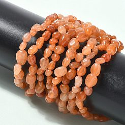 Браслеты из натуральных красных бусин авантюрина для мужчин и женщин&nbsp;LS-BJEW-I320-01B