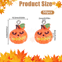50 шт. подвески из непрозрачной смолы на тему Хэллоуина&nbsp;RESI-HY0001-32