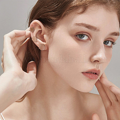 12 paire de boucles d'oreilles manchettes en acier inoxydable 304&nbsp;EJEW-HS0001-36RG