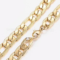 Мужские ожерелья и браслеты из нержавеющей стали 304 figaro SJEW-I189-05B