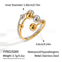 Verstellbare offene Manschettenringe aus Edelstahl 304 für Damen&nbsp;LS-JL6559