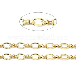 合金と鉄のリンクチェーン  スプールで  長持ちメッキ  溶接されていない  ゴールドカラー  12~12.5x5~8x2~5mm  約10.93ヤード（10m）/ロール&nbsp;LCHA-D001-03G