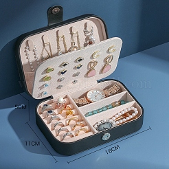 2 многослойная шкатулка для хранения украшений из искусственной кожи PW-WG07BD7-03