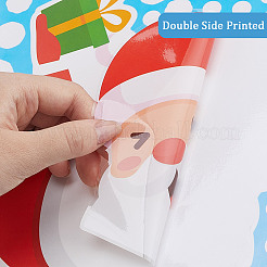 8 feuilles 8 styles d'autocollants statiques en pvc sur le thème de Noël&nbsp;STIC-GF0001-15