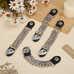 4 шт. пряжек из искусственной кожи и сплава&nbsp;AJEW-FG0005-40