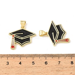 Anhänger aus Messing und Emaille zur Abschlusszeit&nbsp;KK-CBAF2EC-03G-A06