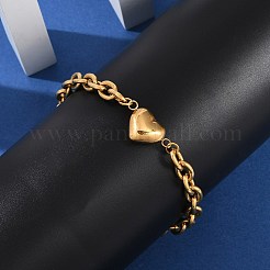 201 braccialetti a catena in acciaio inossidabile&nbsp;BJEW-M051-01G-1