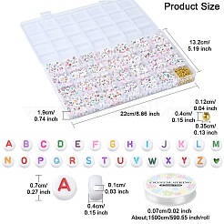 Набор для изготовления ожерелья из акрила и пластика с буквами и сердечками своими руками&nbsp;DIY-YW0008-41