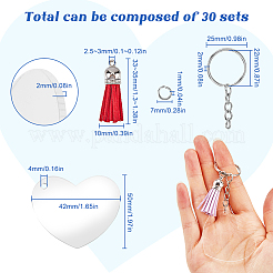 Акриловые диски большие подвески DIY-SP0001-33A