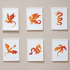 1 set di stencil per pittura e disegno a tema autunnale con animali domestici&nbsp;DIY-MA0003-03B