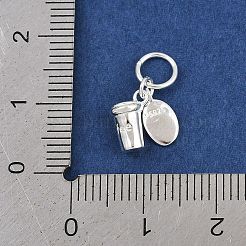 925 подвеска в виде кофейного зерна и кофейной чашки из стерлингового серебра STER-K183-02S