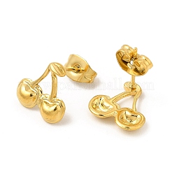 Orecchini a bottone in acciaio inossidabile 304 con placcatura ionica (ip) per donna&nbsp;EJEW-I281-40G