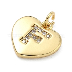 Pendenti in zirconi cubici trasparenti in micro pavè di ottone&nbsp;KK-D229-01G-06
