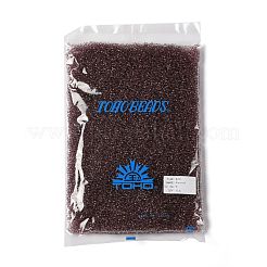 TOHOラウンドシードビーズ  日本製シードビーズ  （6)つの透明な光アメジスト  8/0  3mm  穴：1mm  約10000個/ポンド&nbsp;SEED-TR08-0006
