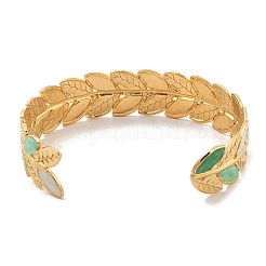 Браслеты-манжеты из нержавеющей стали 304 для женщин&nbsp;BJEW-A023-02G