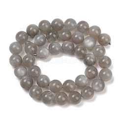ナチュラル グレー ムーンストーン ビーズ 連売り  ラウンド  10mm  穴：1mm  約38個/連  15.35''（39センチメートル）&nbsp;G-G206-A01-10mm