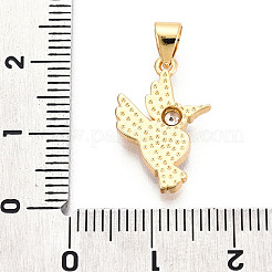 Латунные микропаве прозрачные подвески с фианитом&nbsp;KK-N268-07G