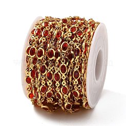 Латунные стеклянные цепи с овальными звеньями CHC-R001-02G-01