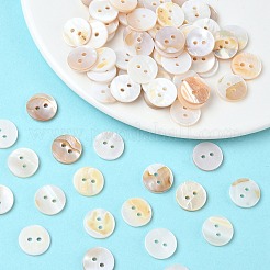 Плоские круглые кнопки на 2 отверстие BUTT-P012-09