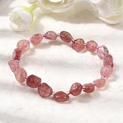 Braccialetti di perline di quarzo fragola naturale&nbsp;GG-CBA05D5-02B-03A