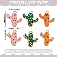 12шт 3 цвета сплава эмалевые подвески&nbsp;ENAM-LP0002-20