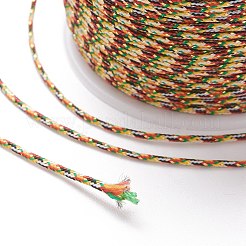 編みナイロンコード  ジュエリー製作やマクラメ工芸用の中国結び紐  カラフル  0.8mm  100ヤード/ロール&nbsp;X-NWIR-K013-A02