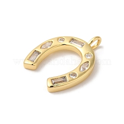 Placage de rack pendentifs en zircone cubique clair en laiton&nbsp;X-KK-Z056-19G