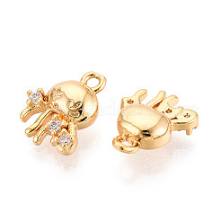 Латунные микро проложить кубического циркония подвески&nbsp;KK-N263-101G