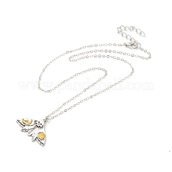 Эмалевое ожерелье с подвеской в виде черепа и луны NJEW-G056-09AS