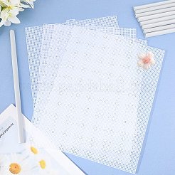 4 лист прямоугольный пластиковый сетчатый холст листы&nbsp;DIY-CP0012-72A