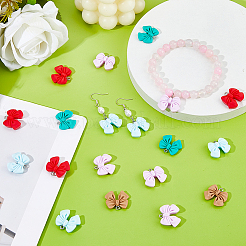 50 шт. 5 цвета непрозрачные подвески из смолы&nbsp;RESI-DC0001-48