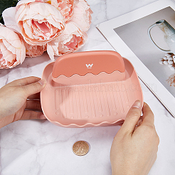 Двухцветный пластиковый держатель для хранения посуды AJEW-WH0470-23A