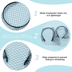 2 шт. 2-х цветные сетчатые резинки для волос из вуали&nbsp;FIND-OC0003-95A