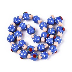 Бусины ручной работы в технике лэмпворк с неровностями LAMP-T022-06B