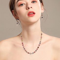 Окрашенные и нагретые круглые бусины из натурального агата G-AR0001-55