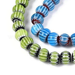 Ручной работы millefiori стеклянные бусины нитки LAMP-T022-11M