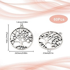 60 шт. Подвески из сплава в тибетском стиле&nbsp;TIBEP-SC0002-10