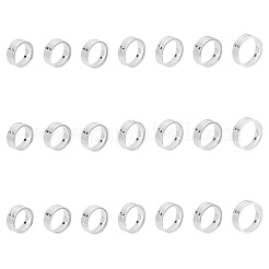 21 шт. 7 размер 201 заготовка сердечника кольца из нержавеющей стали для изготовления инкрустированных ювелирных изделий RJEW-UN0002-39