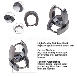 10 пара серег-колец из нержавеющей стали 304 EJEW-UN0001-73