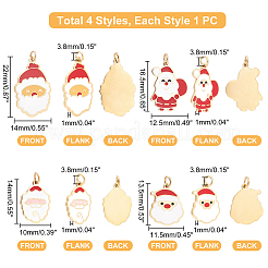4 шт. 4 стиля эмалевых подвесок из хирургической нержавеющей стали 316 STAS-UN0035-96