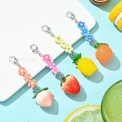 Decorazione pendente in resina di frutta&nbsp;HJEW-JM01554