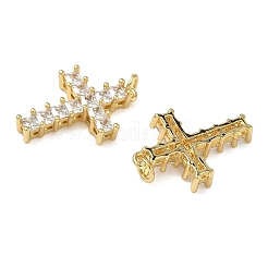 Латунные микропаве прозрачные подвески с фианитом KK-L257-13G