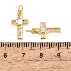 Pendenti in zirconi cubici trasparenti in micro pavè di ottone&nbsp;CU-CBA9482-05G-03